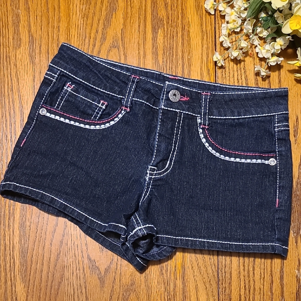 Z. Cavaricci Dark Blue Denim Shorts - Girl's 14